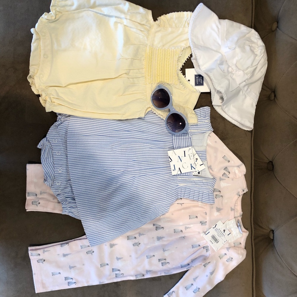 Janie and Jack 0-3 month clothing bundle.